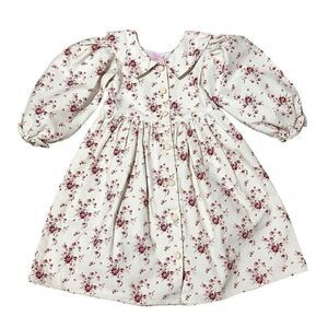 Vintage Allison Rose Cottagecore Balloon Sleeve Floral Dress , Girl’s Size 4